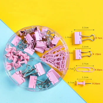 Cute Pink Stationery Clip Set
