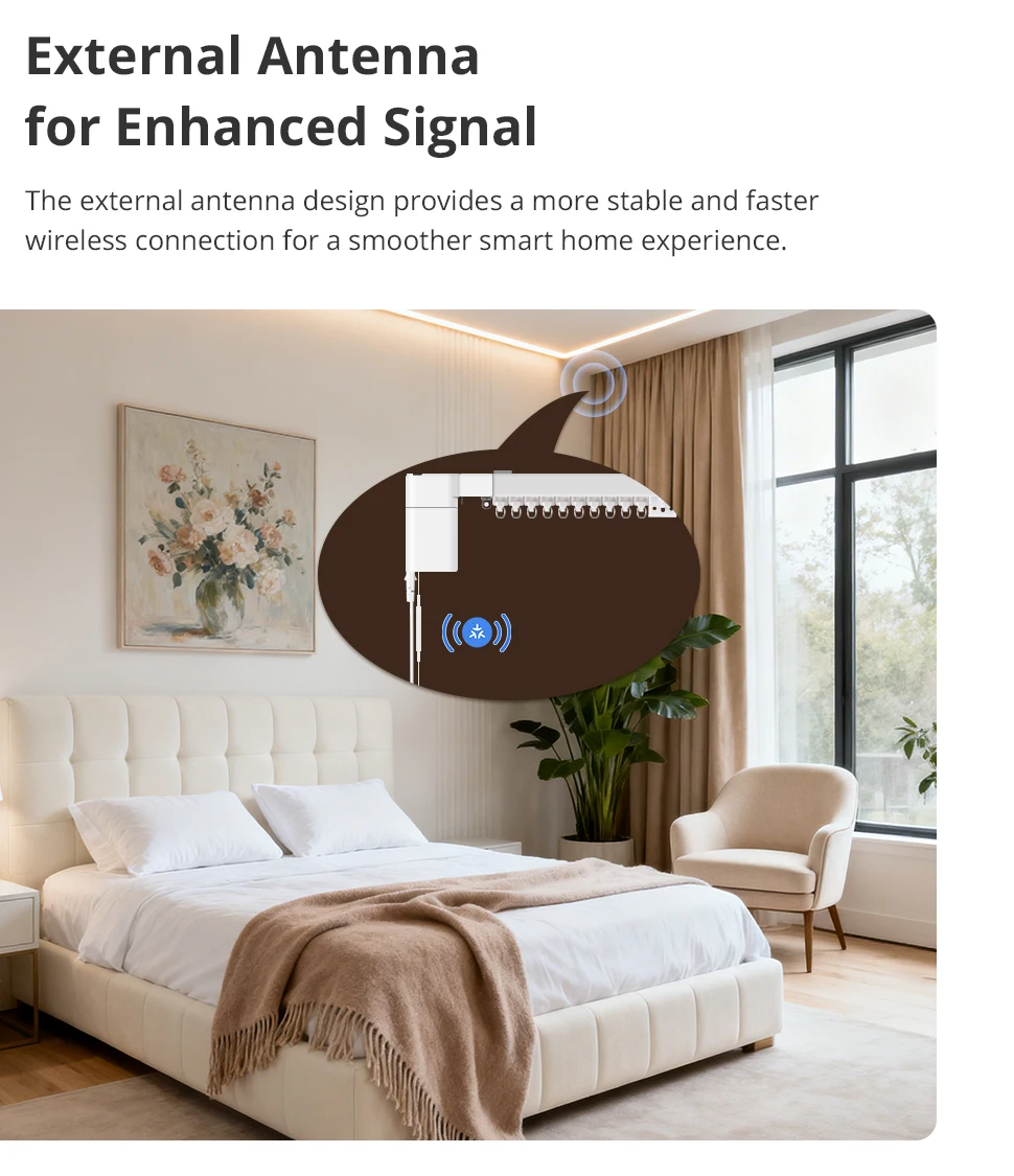 Matter Thread Smart Mini Motor with Splicing Curtain Track Support Homekit Alexa