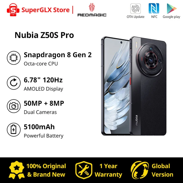 New Nubia Z50S Pro 5G Global Version 6.78 inch 120Hz AMOLED flexible  Snapdragon 8 Gen 2