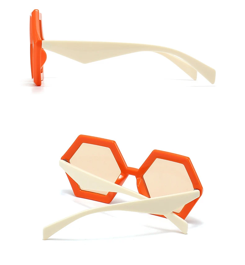 56880 neue Polygon Farbverlauf Sonnenbrille Frauen Mode große Retro Sonnenschutz Spiegel im Freien Schutzschirme uv400 – Detail 8