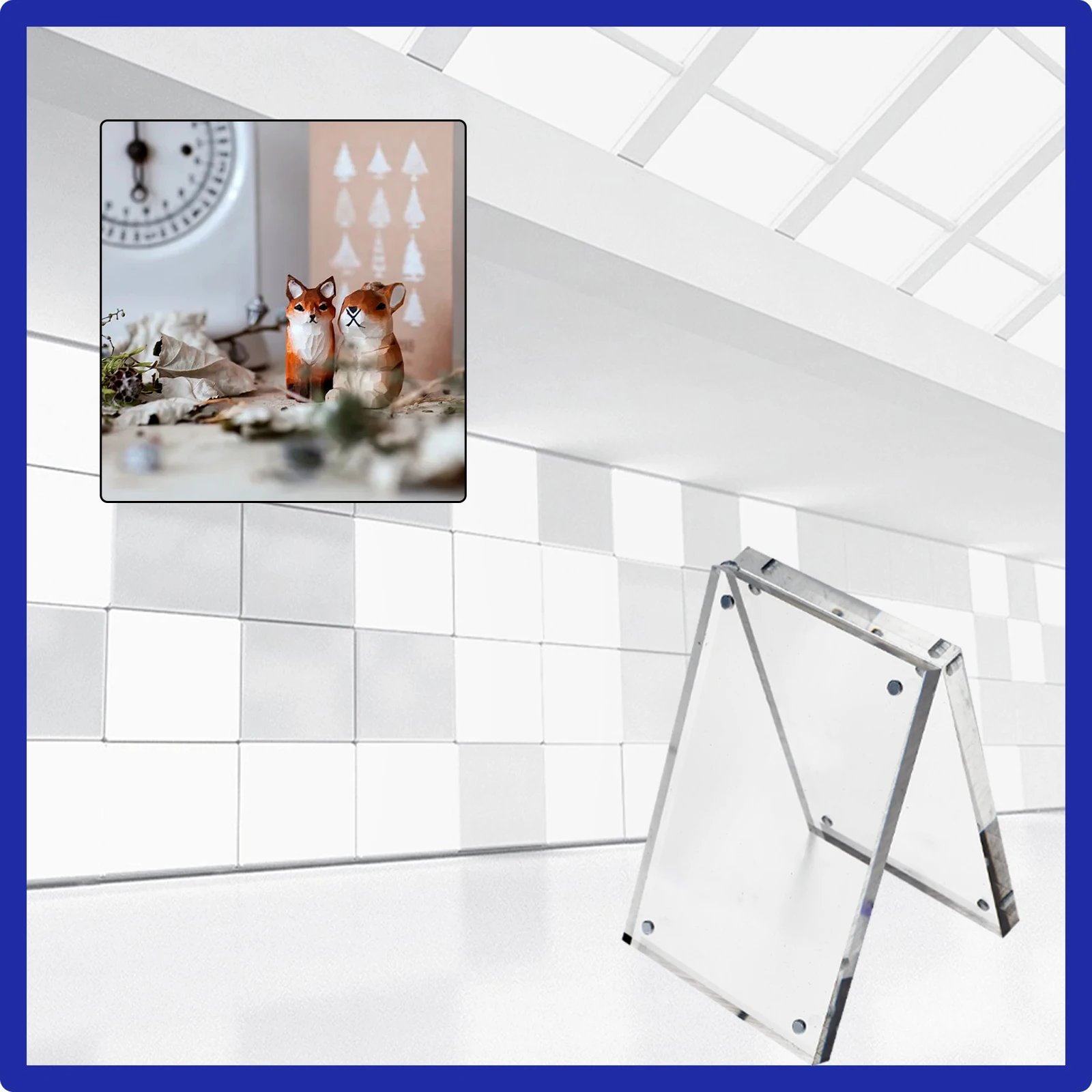 

Transparent Frame Acrylic Magnetic Display Stand Poster Display Stand 10+10mm For Room Desk And Room Decor Accessories
