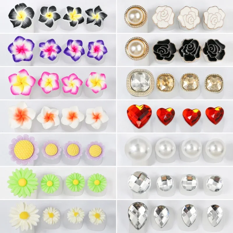 8pcs/Bag Soft Silicone Flower Design Perals Toe Separator For Pedicure Foot Finger Splitter Flexible Finger Toe Separation Tool toe separators toe spreader finger toe separator