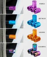 Aluminum Alloy Car Wheel Tire Valve Caps Tyre Rim Stem Covers Airdust Waterproof For Automobiles Motorcycles Trucks Bikes 4