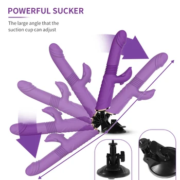 Telescopic Dildo Vibrator Automatic G spot Vibrator with Suction Cup Sex Toy for Women Hand-Free Sex Fun Anal Vibrator for Orgas 4