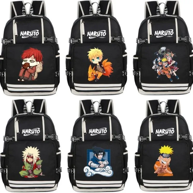 

Naruto Cartoon Anime Peripheral Backpack Naruto Kakashi Ai Luo Male and Female Junior High School Student Schoolbag