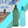 1/2Pcs 500mml 250ml Outdoor Sport Camping Running Sport Bicycle Soft Water Bottle Folding TPU Soft Flask Hiking Water Bag 2