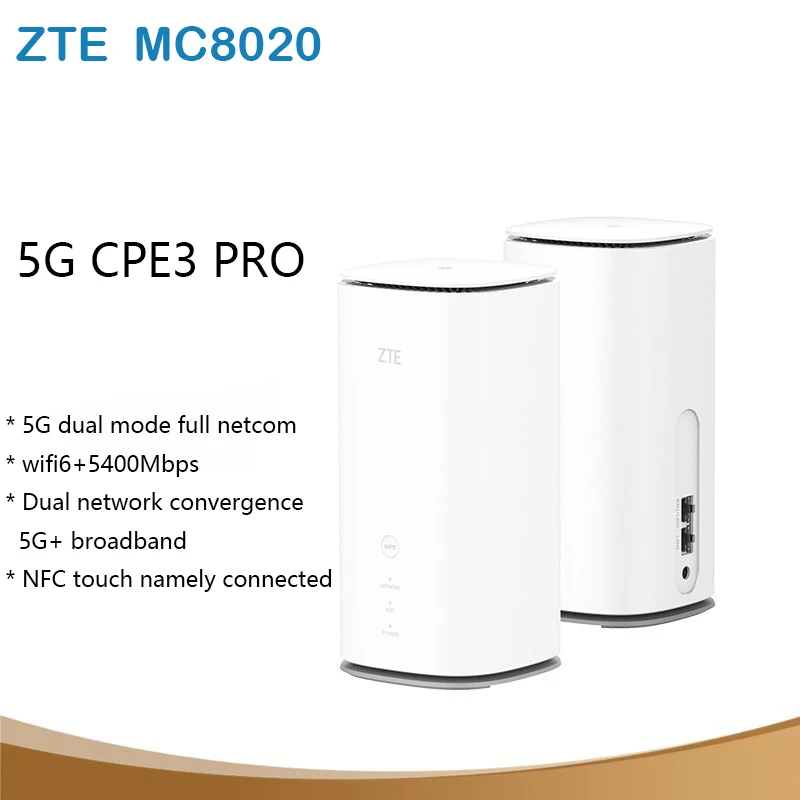 Original ZTE 5G CPE MC8020 WIFI 6+ Dual Band 5400Mbps Mesh Wifi Extender Wireless Routers With SIM Card Slot 5G 4G LTE Network best wifi router extender