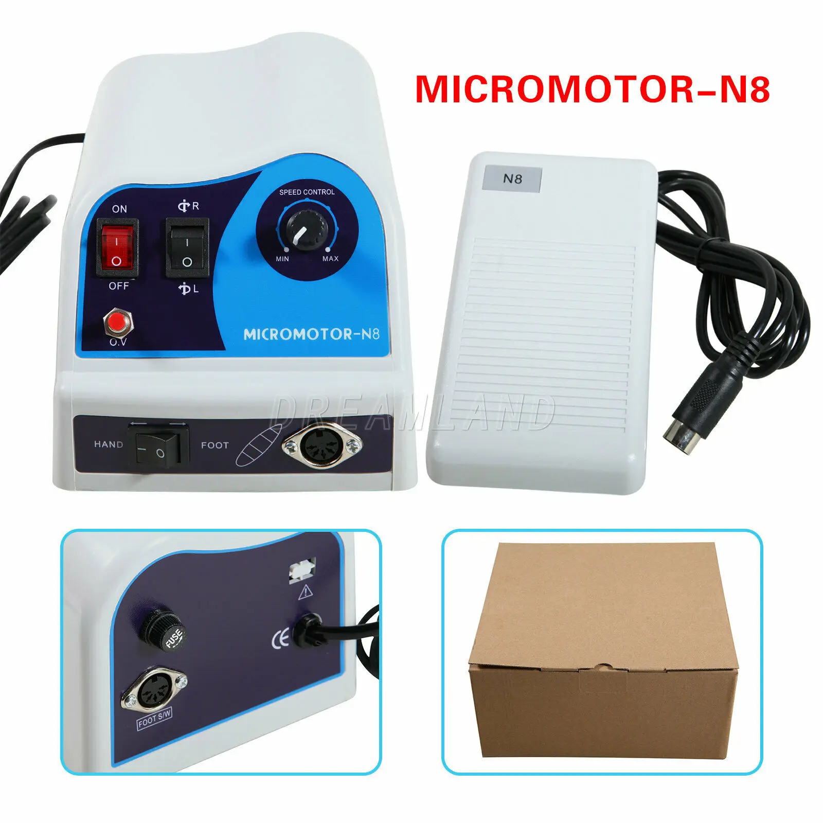 Dental Lab Marathon Polisher Micromotore Macchina N8 Per 45K Rpm Lucidatura Manipolo 110V/220V