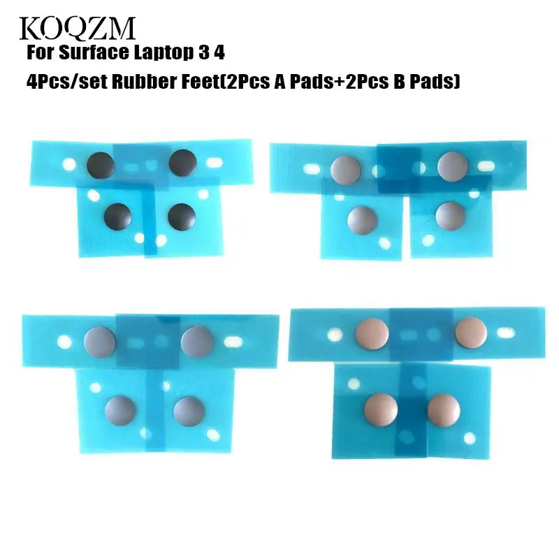 4Pcs/Set Rubber Foot New Bottom Case Foot Pad For Microsoft Surface Laptop 3 4 Rubber Feet Black Blue Silver Rose Gold