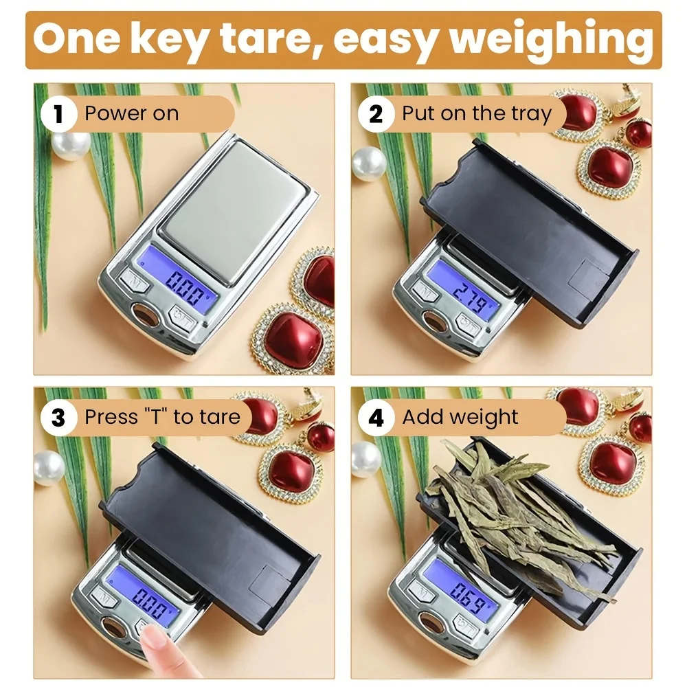 Portable Scale Mini Digital Pocket 200g 0.01g For Gold Sterling Jewelry Gram Balance Weight Electronic Scales 1PC