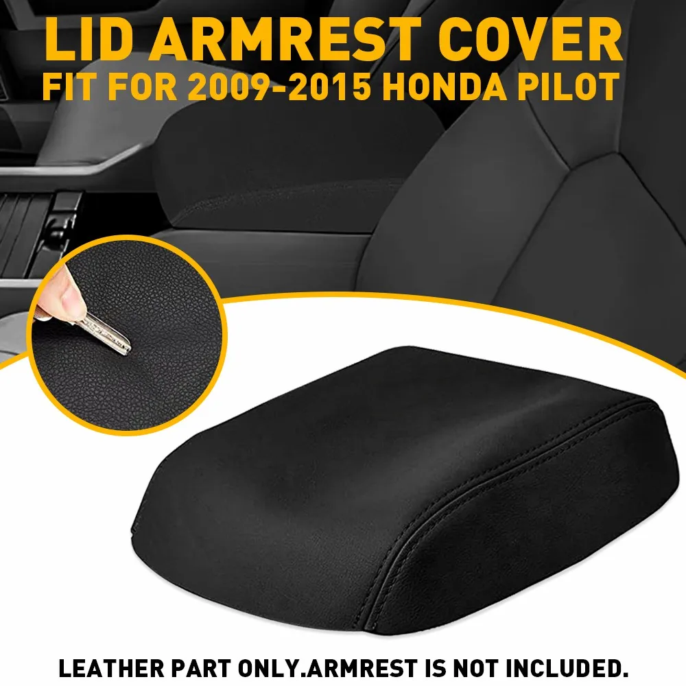 LeatherCarArmrestCenterConsoleLidArmrestCoverforHondaPilot