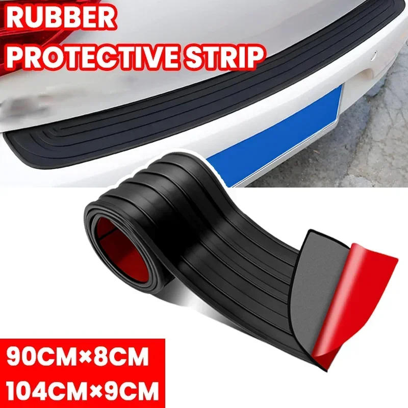 Car Door Sill Plate Protector Rear Bumper Guard Rubber Black PVC Car Sticker Anti-Scratch Anti-Collision Moulding Strip Trim