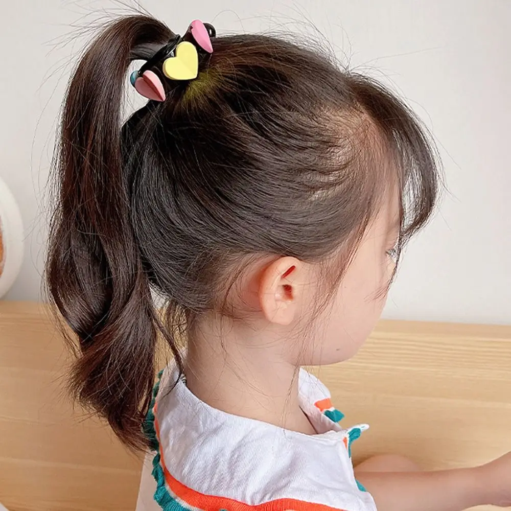 

Cherry Fixed Buckle Heart Flower Bow Hairpin Children Girl Hair Claw Ponytail Holder Korean Style Hair Clip Ponytail Buckle