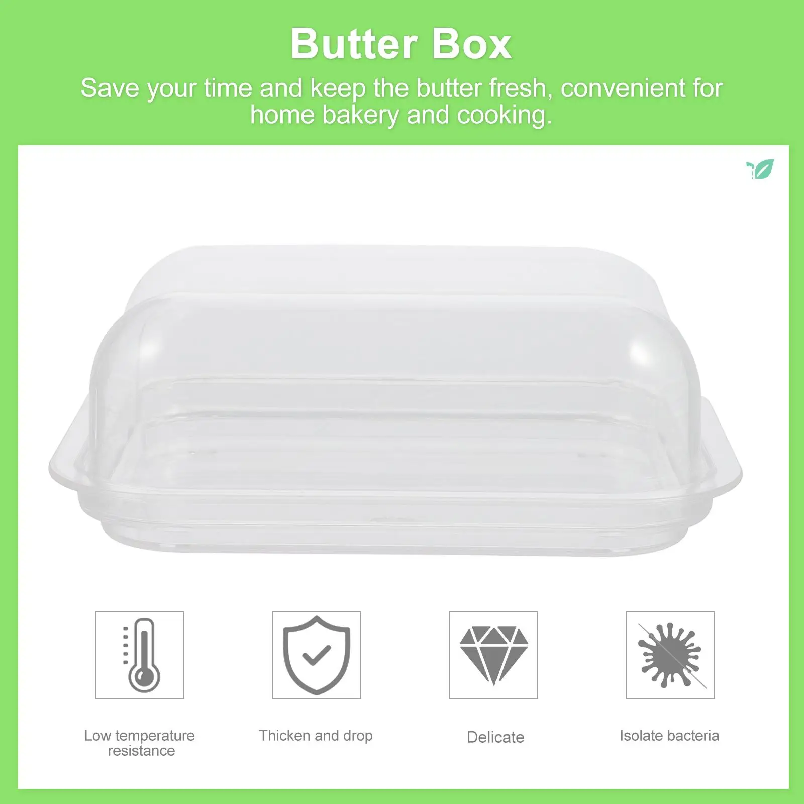 Butter Box Holder Dessert Server Food Containers Home Tableware Acrylic Restaurant Serving Utensils