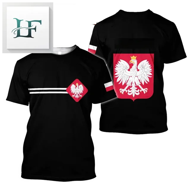 Poland Flag Graphic T Shirt For Men 3d Print Man Clothing Oversized Tees Top Fashion Casual Short Sleeve Blouse Harajuku Clothes 5