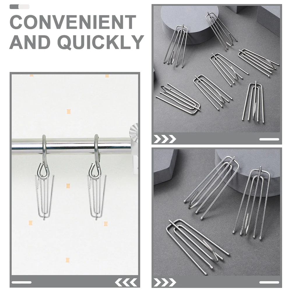 30 Pcs Curtain Hooks Pleated Hooks For Drapery Window Curtain Metal Pleater Four Prong Pinch Pleater