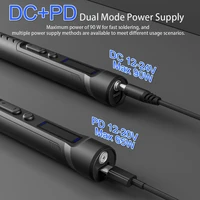 T65-SP DC 90W PD 65W Intelligent Electric Soldering Iron 150-450℃ Rapid Heating Soldering Pen Temp Calibration Voltage Adjust 2