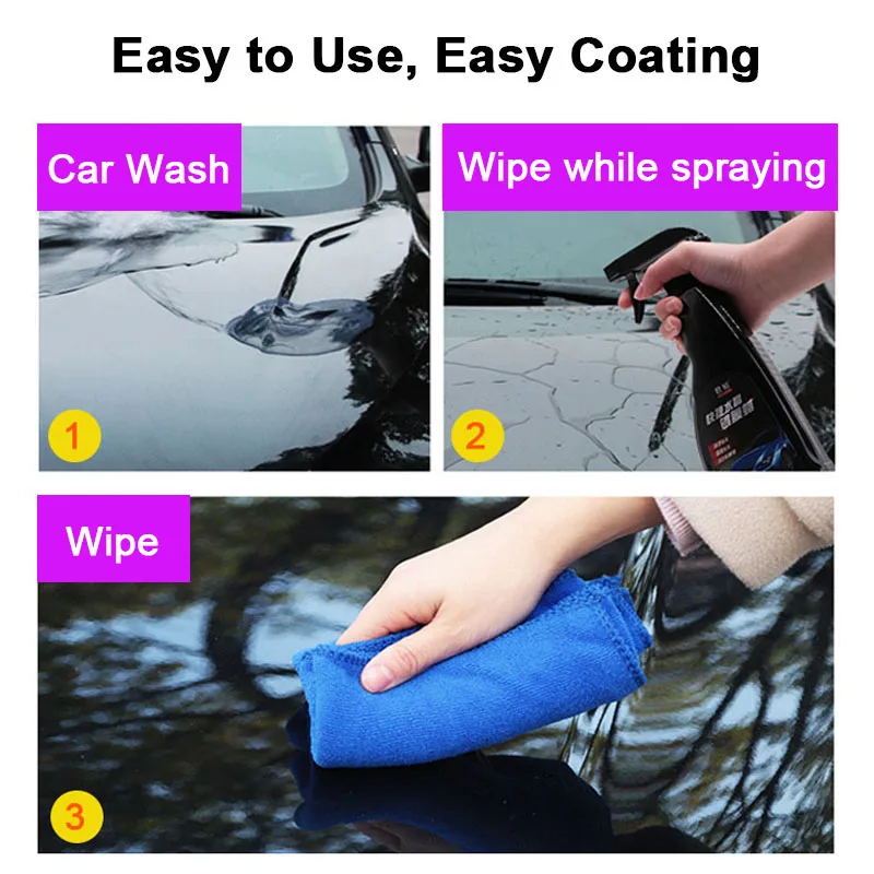 1pc 120ml Car crystal plating agent car wash wax Car Coating Spray