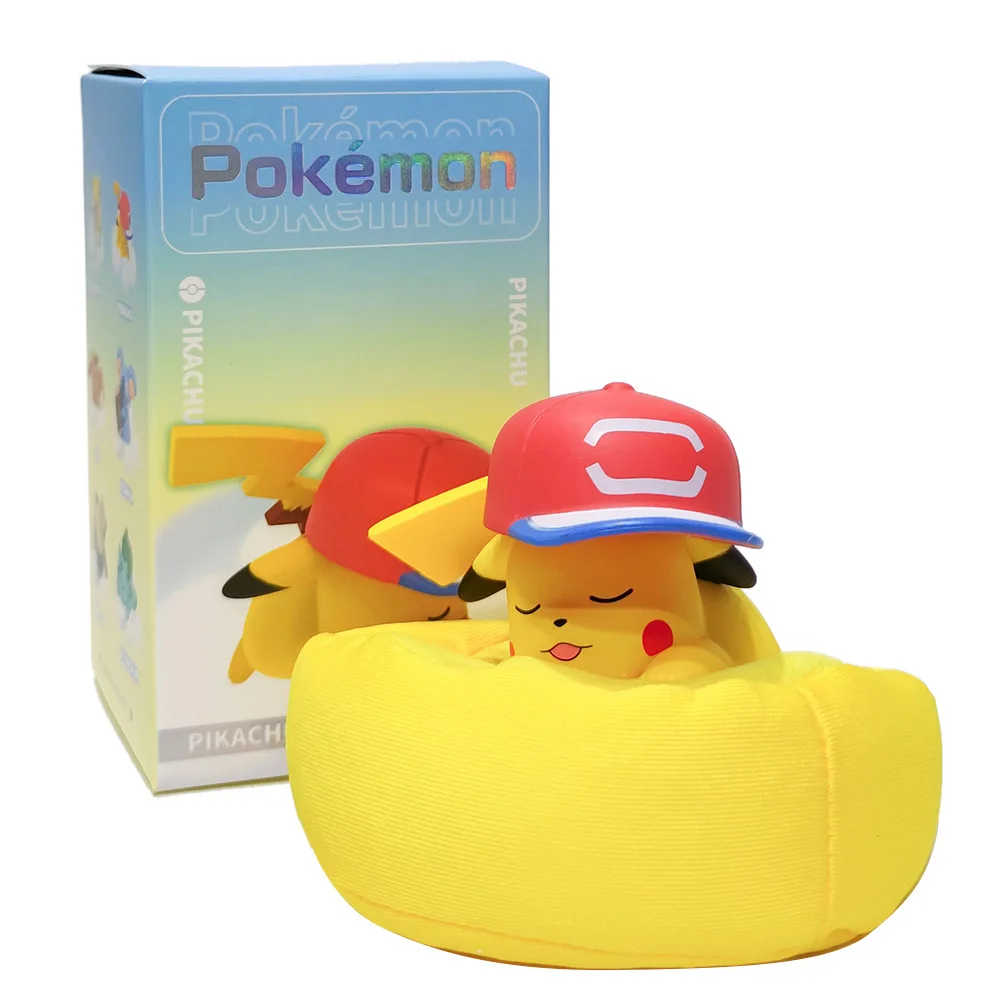 Pokemon Starry Dream Series Sleeping Mini Creative Action Figures 5-7CM Pikachu Eevee Komala Bulbasaur Snorlax Model Kids Toys