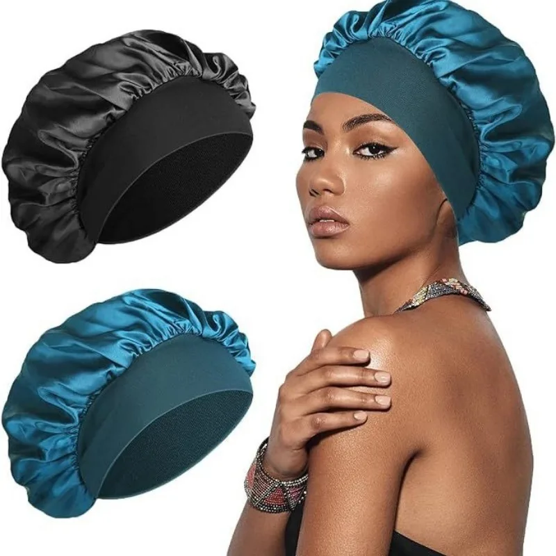 Heatless Hair Curler No Heat Hair Rollers Curling Rod Headband Soft Curlers Curls Satin Sleeping Bonnet Night Cap Styling ins night hair cap