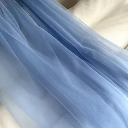 Elegant Sage Green Soft Tulle Fabric for Wedding Decor and DIY Projects (Dusty Blue)