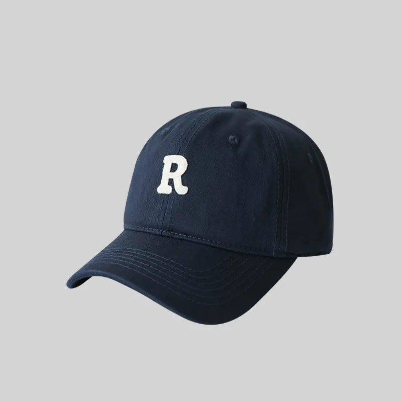 Unisex Große Größe 62 cm Baumwolle Casual Baseball Caps Einfarbig Buchstabe R Outdoor Reiten Kopf Kappe für Herren 4 saison Tragen Hut Männlich – Detail 14