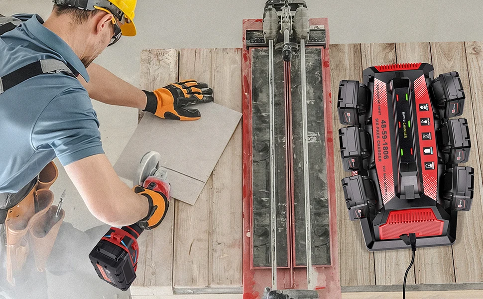 Replacement for Milwaukee M18 Battery Charger Station 6-Ports Simultaneous Rapid
