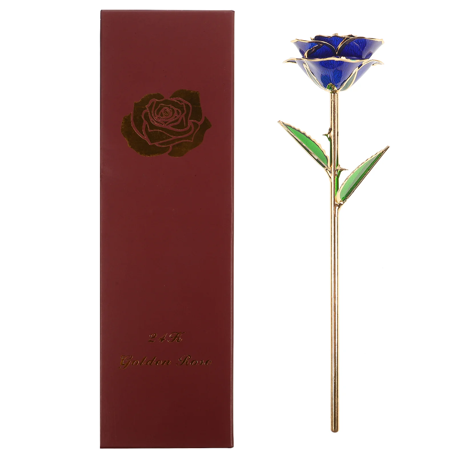 

Blooming Lacquered 24K Gold Roses Plated Real Rose Birthday Valentine's Day Anniversary Mother's Day Gift with Souvenir Bag