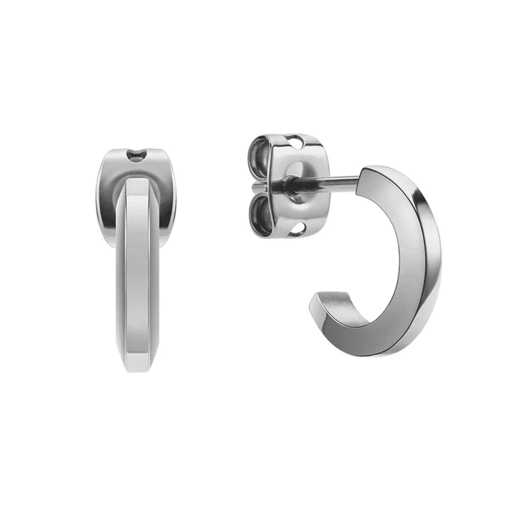 Exquisite high-end stainless steel semi-circular oil droplet DW earrings, a gift for girlfriends 4