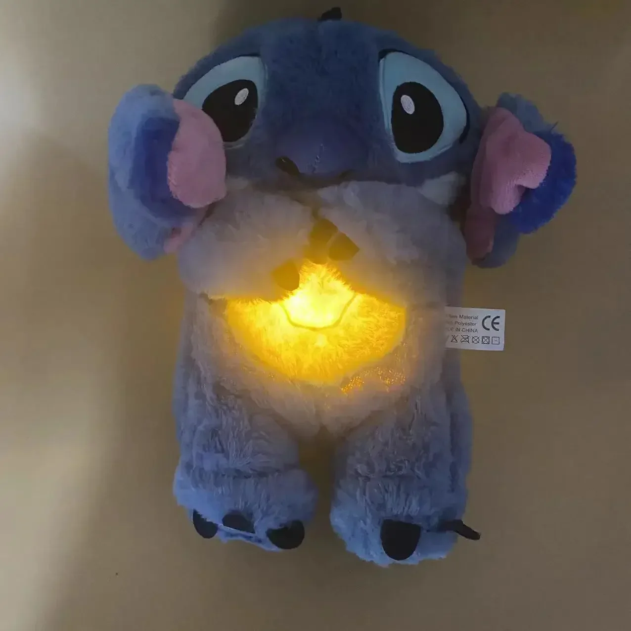 Disney Stitch Plush Doll Breath Child Peluche Lilo&Stitch Kawaii Soothes Toy Anime Baby Music Light Sleep Toys Model Kids Gifts
