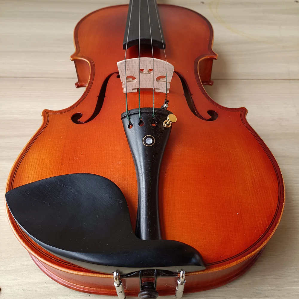 JINYIN JYVL-Y4000 4/4 full size natural tiger maple backboard handmade violin with over 15 years of age, spruce wood panel,