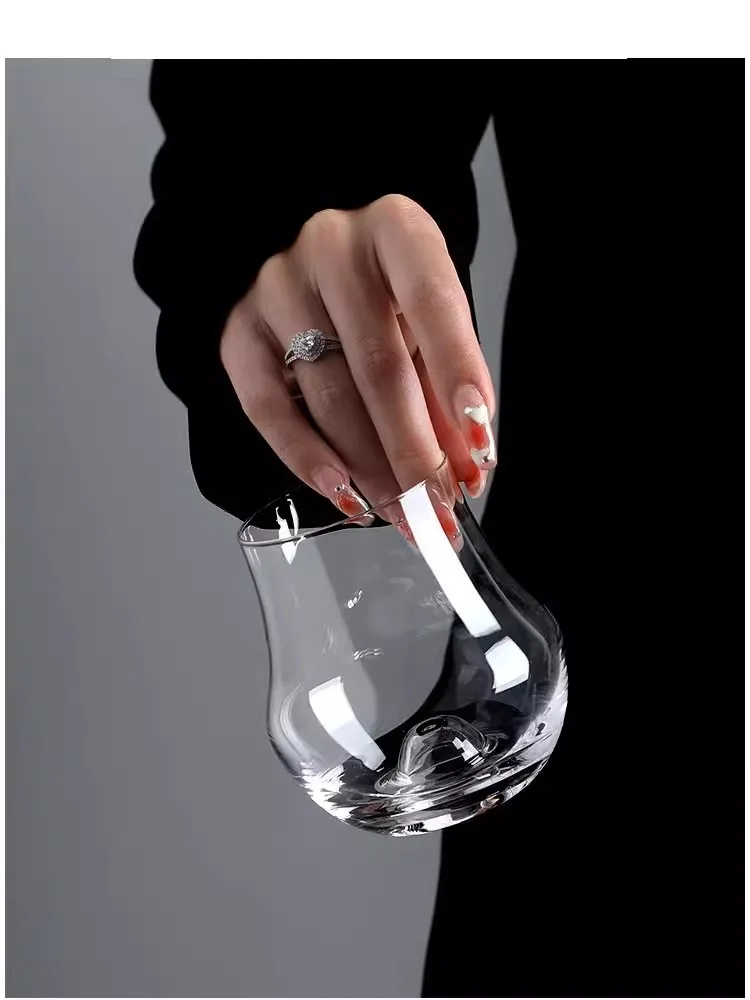 Crystal Glass Coffee Cup, Heat-Resistant Latte Mug, Water Cup, Milk, Beer, Juice, Tea, Wine Glass, 360ml