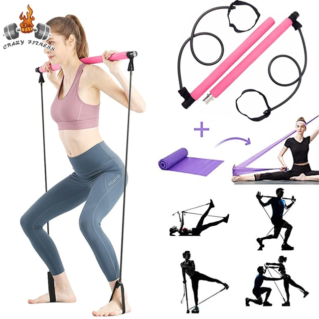 Yoga Crossfit Resistance Bands Exerciser Pull Rope Portable Gym Workout  Pilates Bar Trainer Elastic Bands For Fitness Equipment - AliExpress