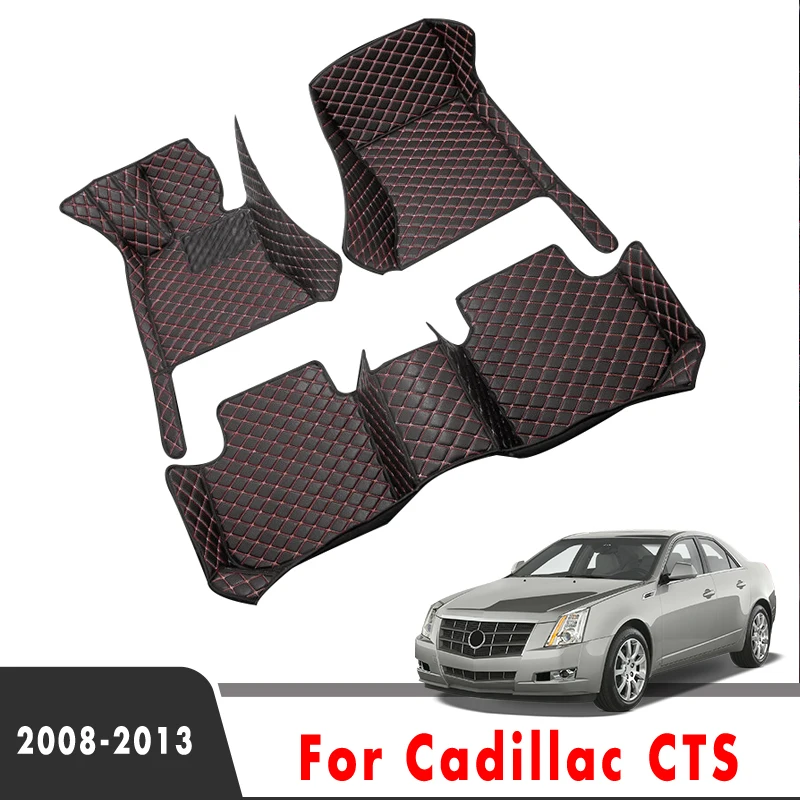 Car Floor Mats For Cadillac Cts 4 Doors 2013 2012 2011 2010 2009 2008 Auto Leather Carpets