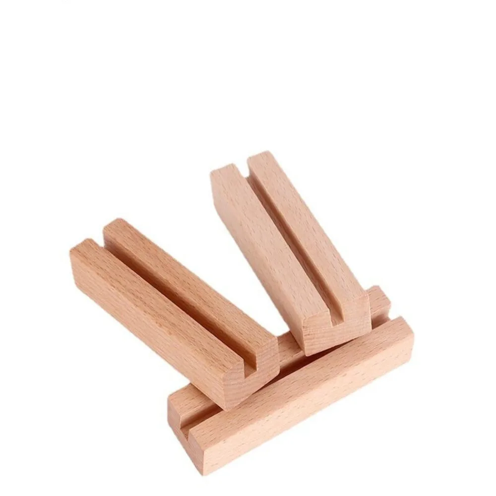 1 Pcs Natural Wooden Place Card Holders Stand Card Photo Clip Holder Wedding Decorations Party Table Number Name Sign