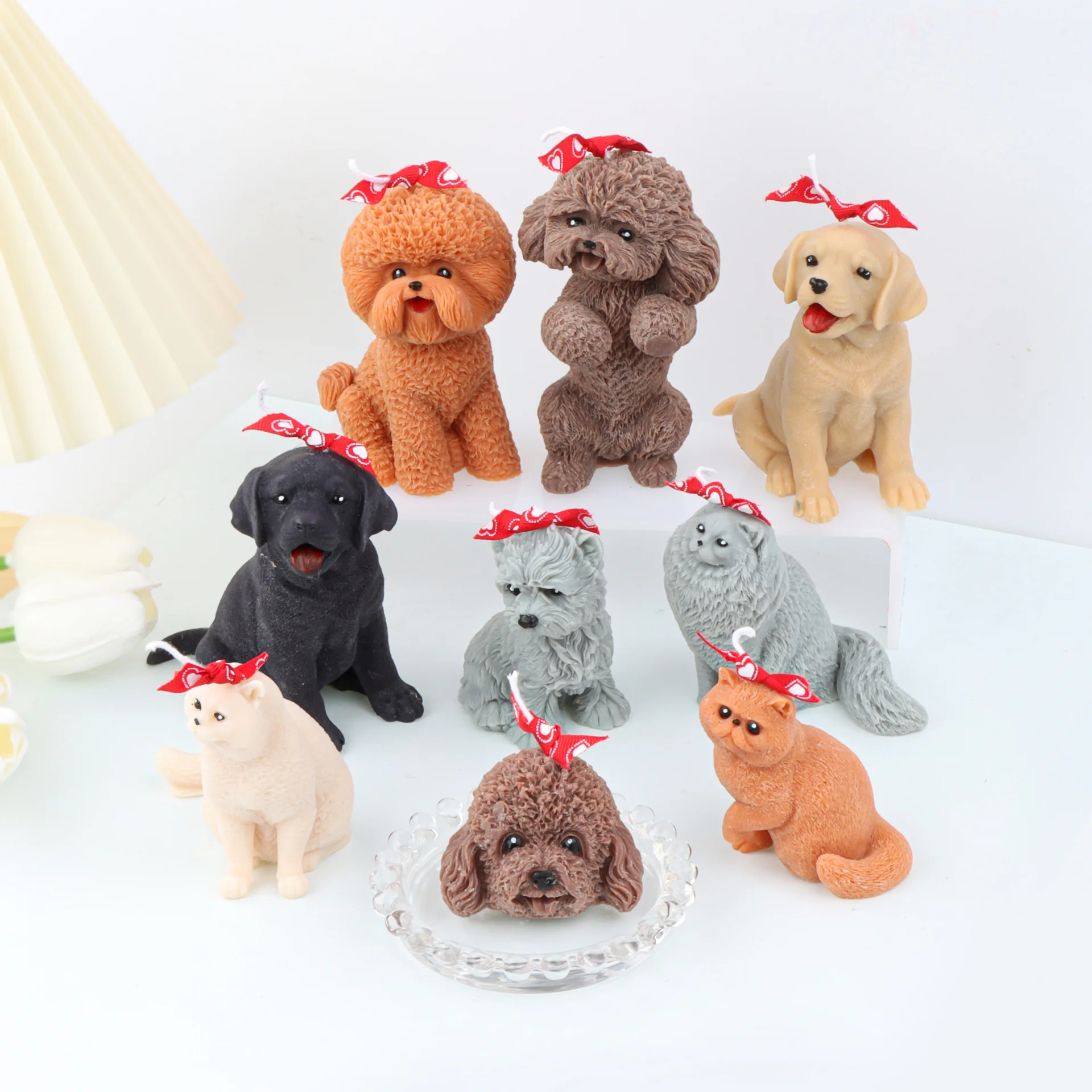 10cm Pet Dog Silicone Molds Standing Animal Dog Plaster Chocolate Mold  Scented Candle Handmade Soap Mold - AliExpress