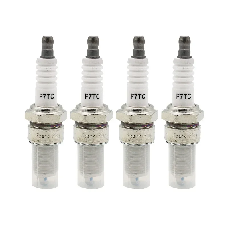 

4 Pcs Spark Plugs F7TC for Gasoline Machinery 4 Stroke Engine GX120 GX160 GX200 GX240 GX270 GX340 GX390