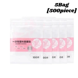 Clear Plastic Face Mask Set for Skincare - Disposable Full Face & Neck Wrap for Hydration and Facial Treatment (500pcs)