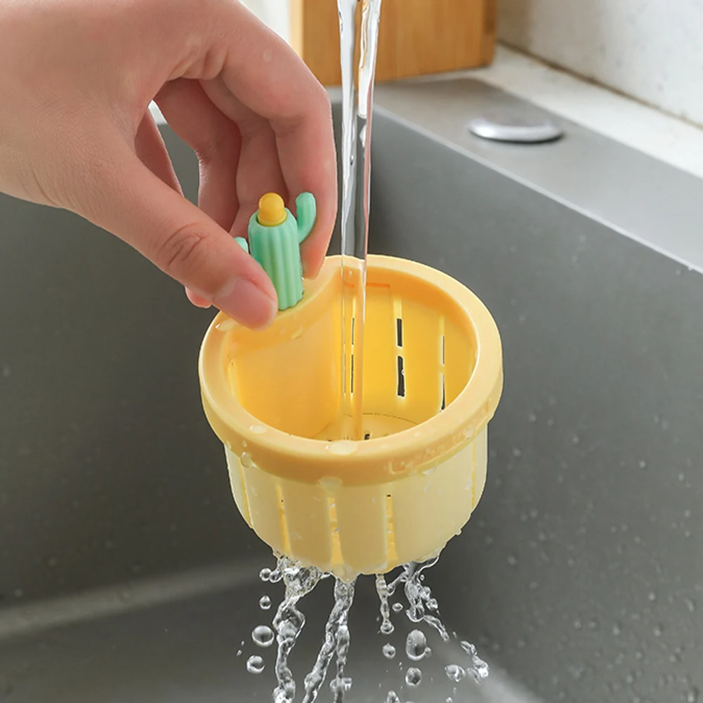 Sink Strainer Kitchen Sink Strainer 1-4pcs Cactus Sink Strainer Kitchen Drain Hair Catcher Food Strainer Basket Accessories