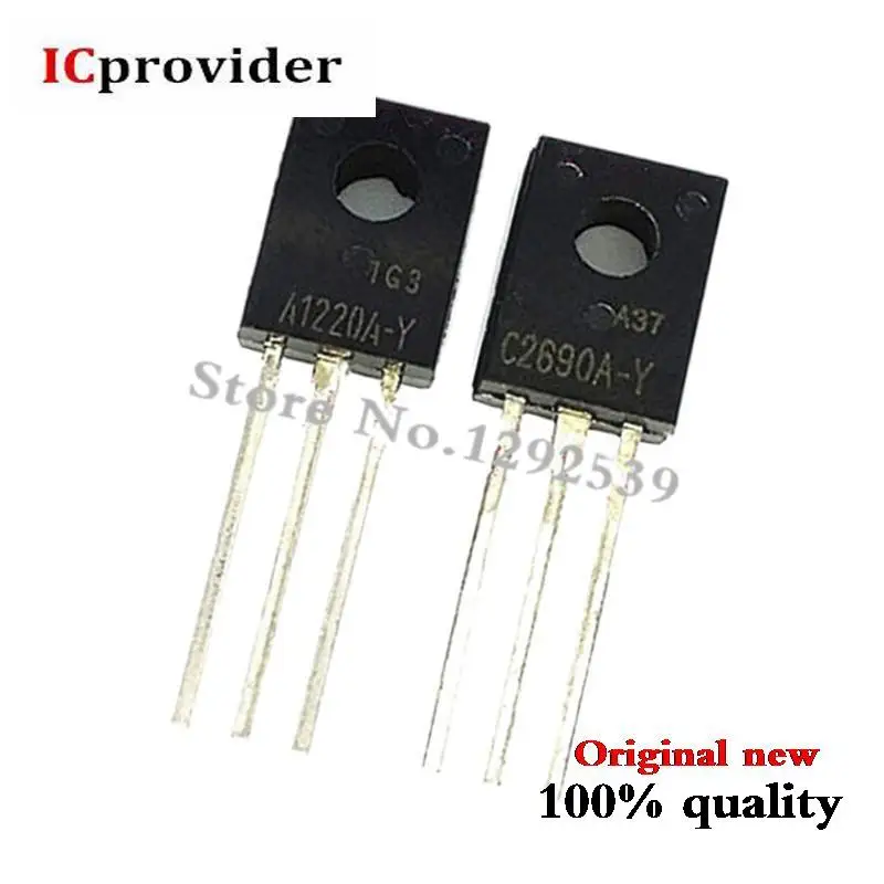 10 шт./лот A1220 C2690 2SA1220 2SC2690 5 шт. + TO126 IC лучшее качество | Электронные компоненты и