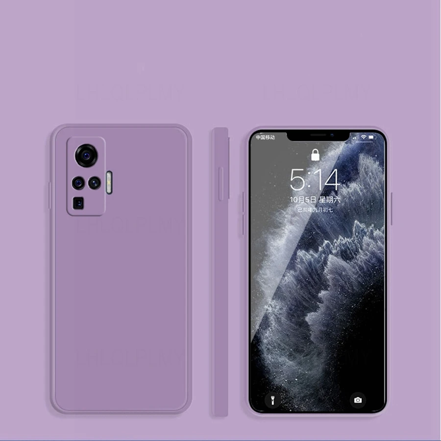 Square Liquid Silicone Soft Phone Case - Durable & Stylish Protective Cover