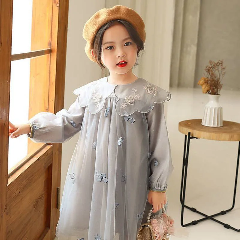 Girl Dress Kids Skirts Spring Autumn Cotton 2022 New Arrive Flower Girl Dress Party Evening Gown Beach Outdoor Children Clothing