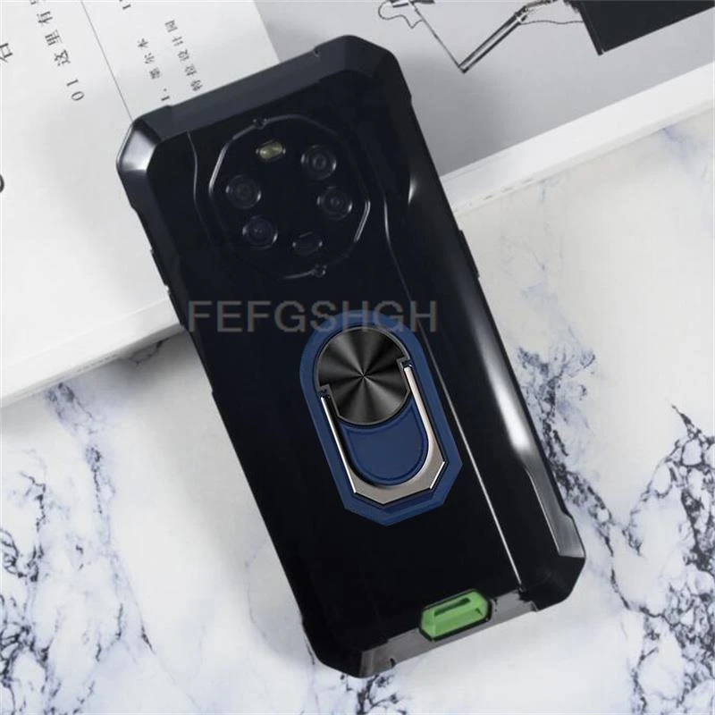 Durable Silicone Finger Ring Case for Blackview Smartphone - Soft TPU Protective Cover