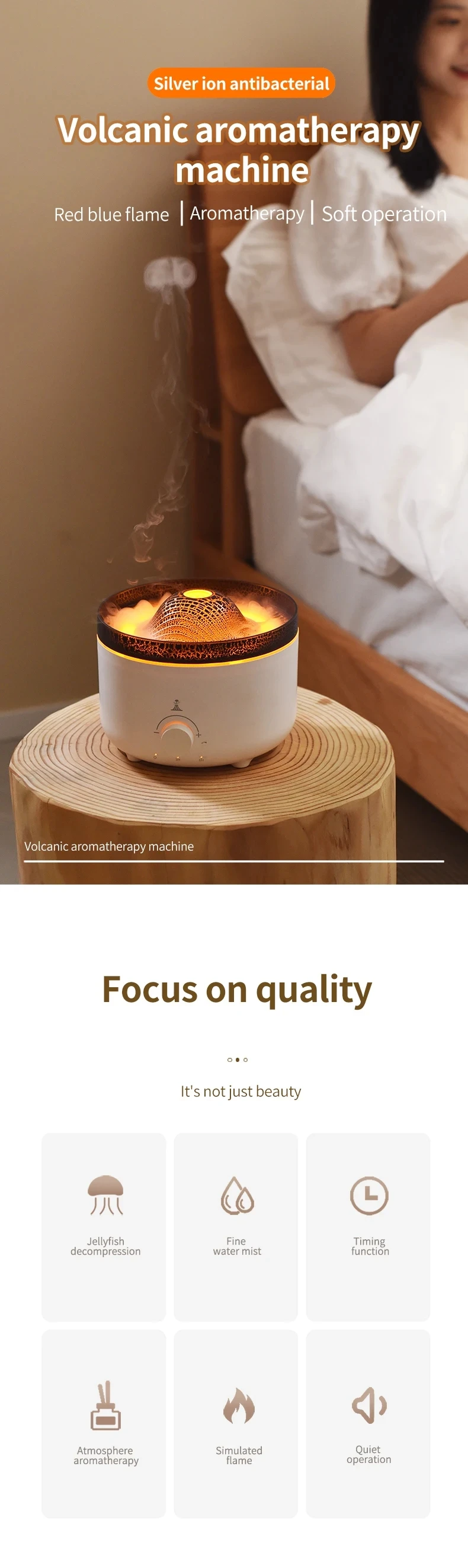 Volcano Jellyfish Aromatherapy Humidifier - Large Capacity Humidifier