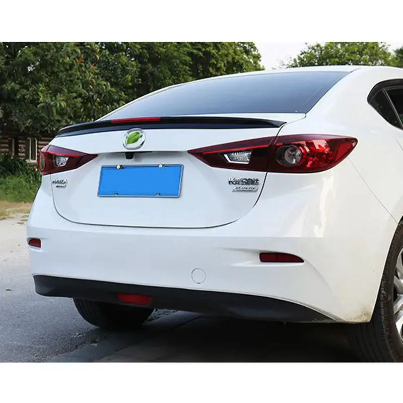 

Hot ABS Plastic Unpainted Primer Color Rear Trunk Wing Spoiler Car Accessories Fit For Mazda 3 Axela Sedan 4Doors 2014 2015 2016