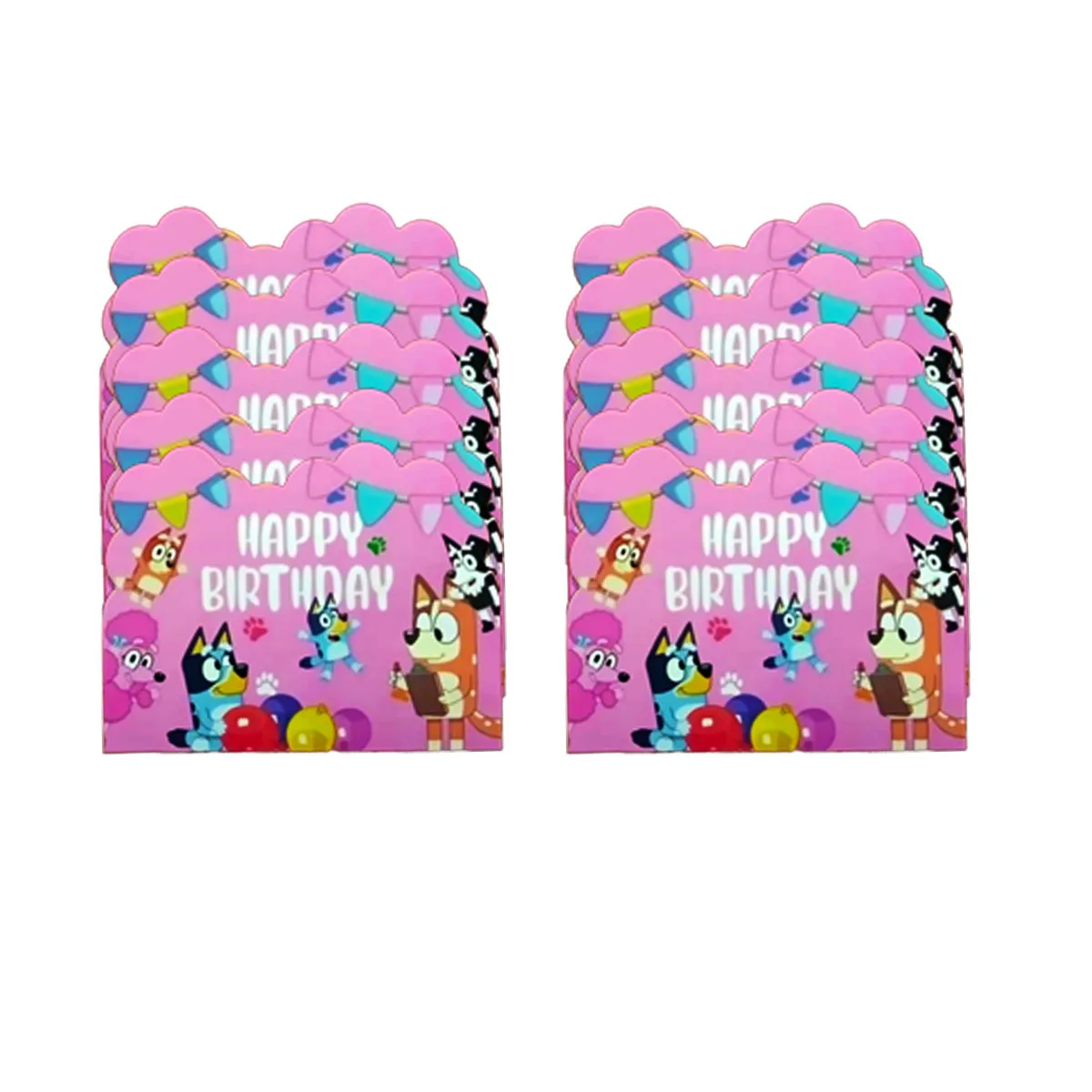 Kit Festa Bluey Completo Per 10 Persone - Tovaglia, Piatti, Palloncini - Foto 10