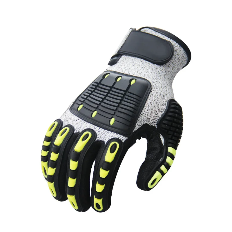 Anti Cut Gloves Mechanical TPR Protective Gloves Anti-vibration Anti-smashing Cycling Rescue