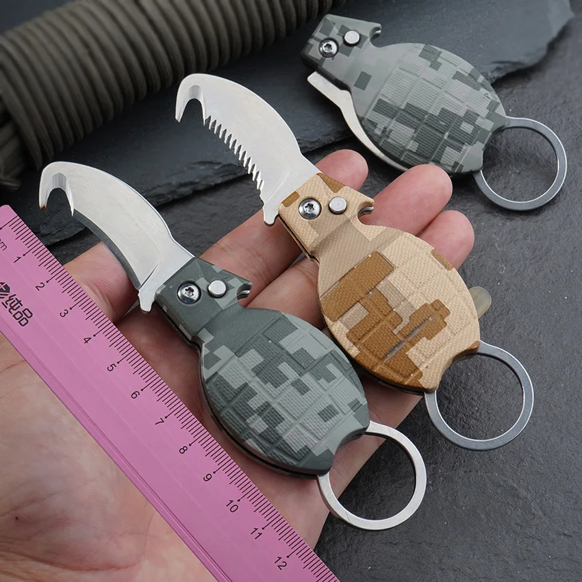 Description Picture 3 of itemGRAGI Pocket Knife Multifunctional Outdoor Diving Folding Knives Quick Wrap Knife Gift Key Chain Camping Tools With Whistles EDC