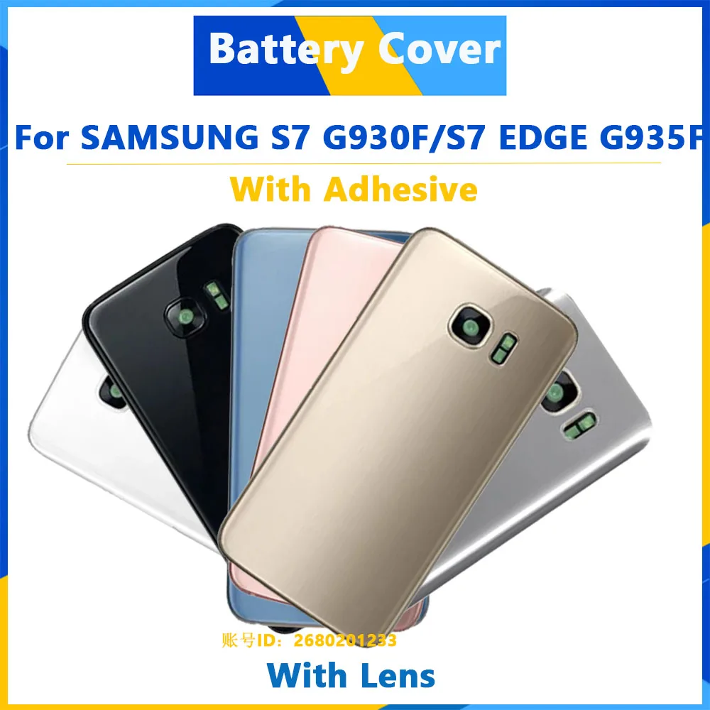 

Camera Lens For Samsung S7 G930 G930F S7 Edge G935 Battery Back Cover S7 Rear Door 3D Glass Panel Housing Case Adhesive Replace
