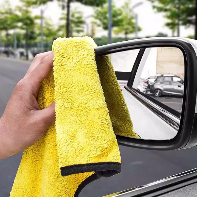 1 PCS 25x25cm Car Care Cloth Detailing Polishing Car Wash Microfiber Towel Plush Cleaning Drying Cloth
